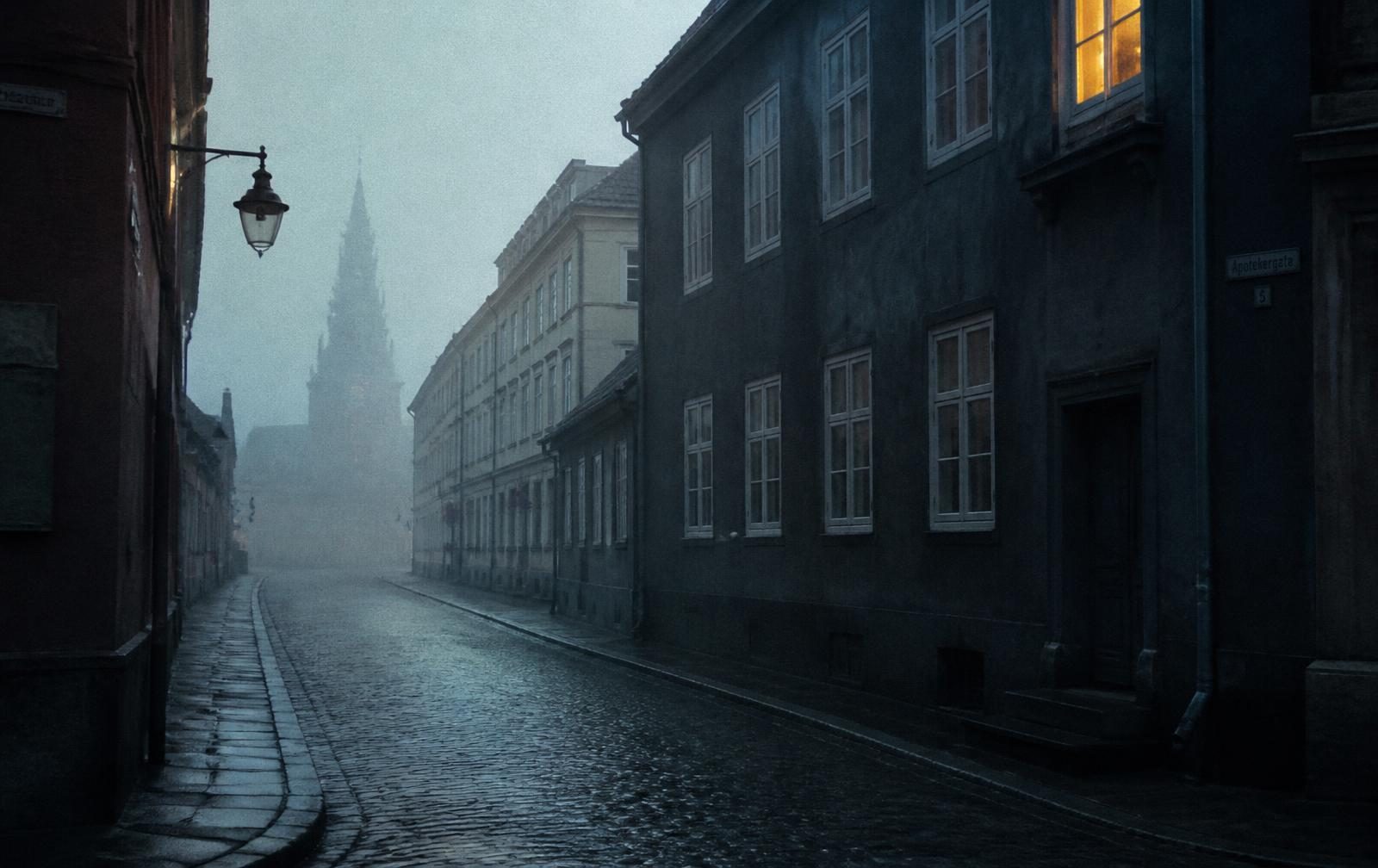 Empty street at first light