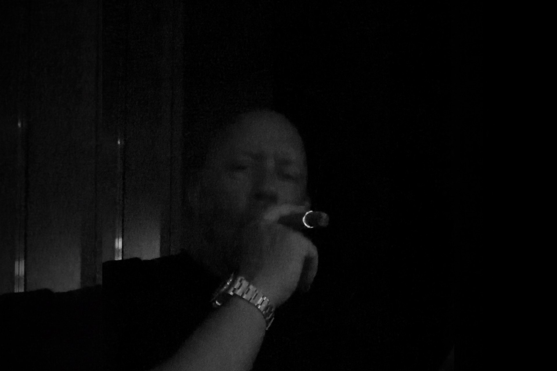 Cigar smoke in low light